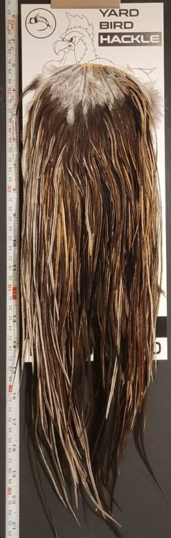 Flash Sale Hackle 71 - Yard Bird Saddle - Speckled Badger (size 16-18)