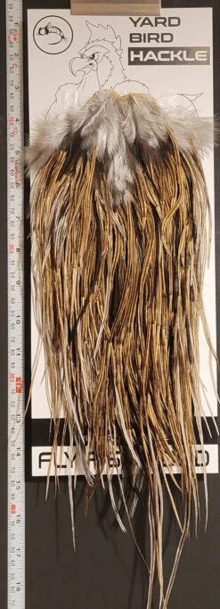 Flash Sale Hackle 99 - Yard Bird Saddle - Speckled Badger (size 16-18)