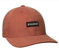 Sage 6 Panel Logo Hat - Rust