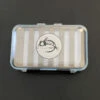 FLY FISH FOOD LOGO FLY BOX, CLEAR DOUBLE SIDED - LARGE, DRY AND NYMPH FOAM
