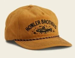 Howler Brothers Unstructured Snapback -Fly Fishing Sale Store Creative Trout Old Gold