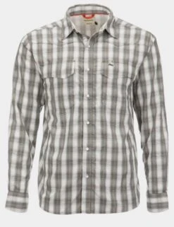 Simms - Big Sky Long Sleeve Shirt -Fly Fishing Sale Store Dark Stone Coral Plaid