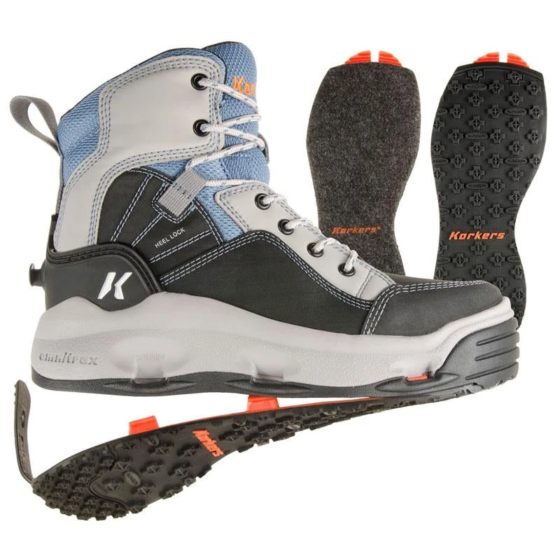 Korkers Buckskin Mary Women's Wading Boot - Felt & Kling-On Soles 1 Korkers Buckskin Mary Women's Wading Boot - Felt & Kling-On Soles