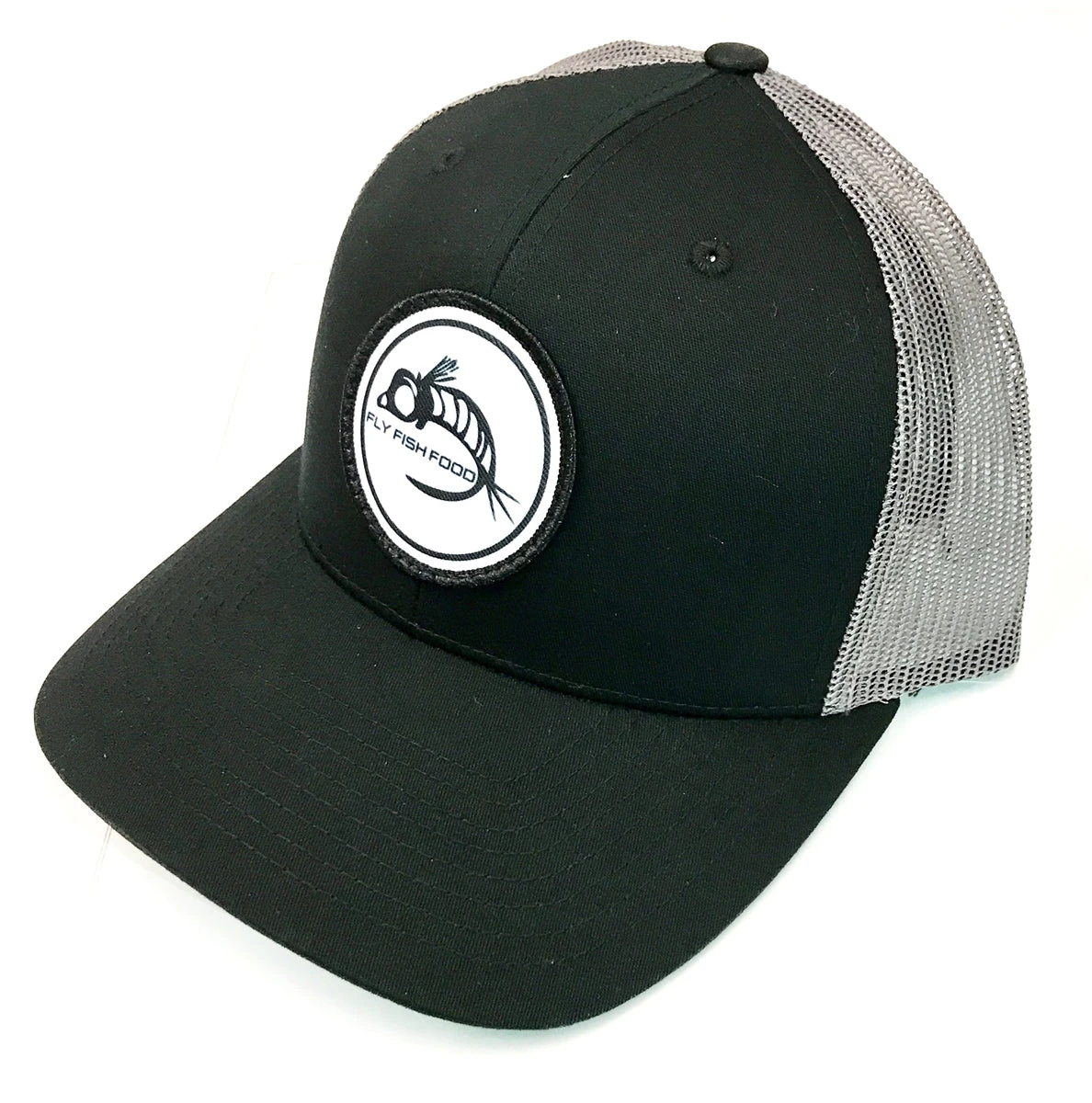 Fly Fish Food Logo Hat - Black & Grey 1 Fly Fish Food Logo Hat - Black & Grey