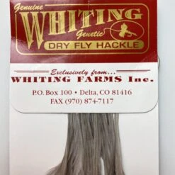 Whiting 100 Pack Dry Fly Hackle - Medium Dun - 16