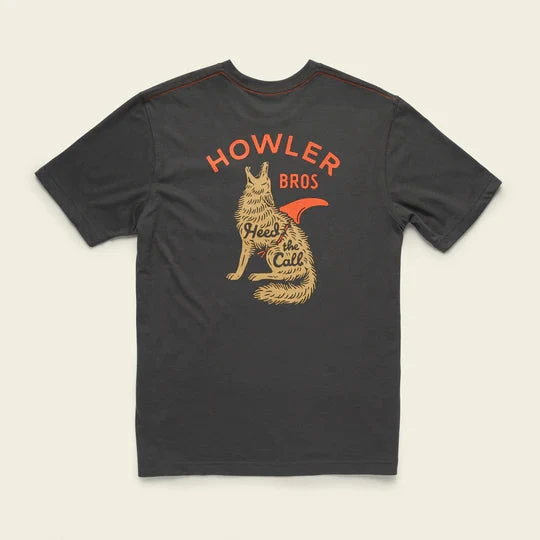 Howler Bros -Howler Coyote Pocket T-Shirt - Antique Black 1 Howler Bros -Howler Coyote Pocket T-Shirt - Antique Black