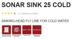 Scientific Anglers Sonar Sink 25 Cold Fly Line 5 Scientific Anglers Sonar Sink 25 Cold Fly Line -Fly Fishing Sale Store SonarSink25ColdTech
