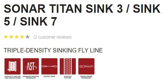 Scientific Anglers Sonar Titan Sink 3/Sink 5/Sink 7 Fly Line 3 Scientific Anglers Sonar Titan Sink 3/Sink 5/Sink 7 Fly Line - Image 3