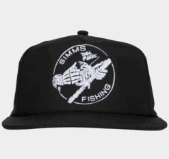 Simms Unstructured Flat Brim Cap - Black