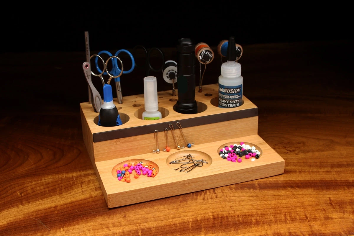 Hareline Wooden Tool Caddy 1 Hareline Wooden Tool Caddy