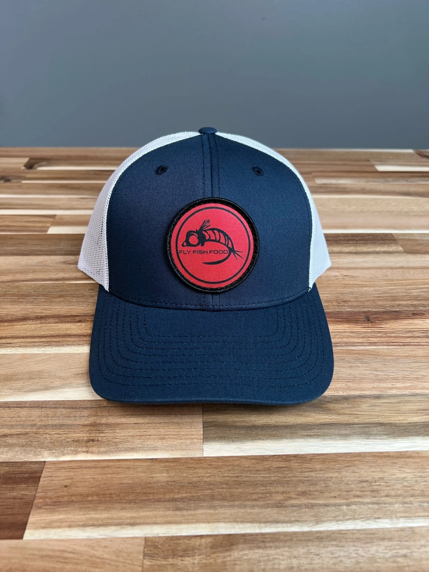 Fly Fish Food Logo Hat - Navy And White 1 Fly Fish Food Logo Hat - Navy And White