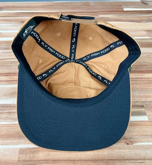 VIRTUE Fly Fish Food Rooster Patch Hat - Light Brown 3 VIRTUE Fly Fish Food Rooster Patch Hat - Light Brown - Image 3