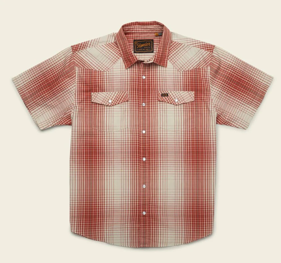 Howler Bros. H Bar B Snapshirt Roberts Plaid - Mars Red 1 Howler Bros. H Bar B Snapshirt Roberts Plaid - Mars Red